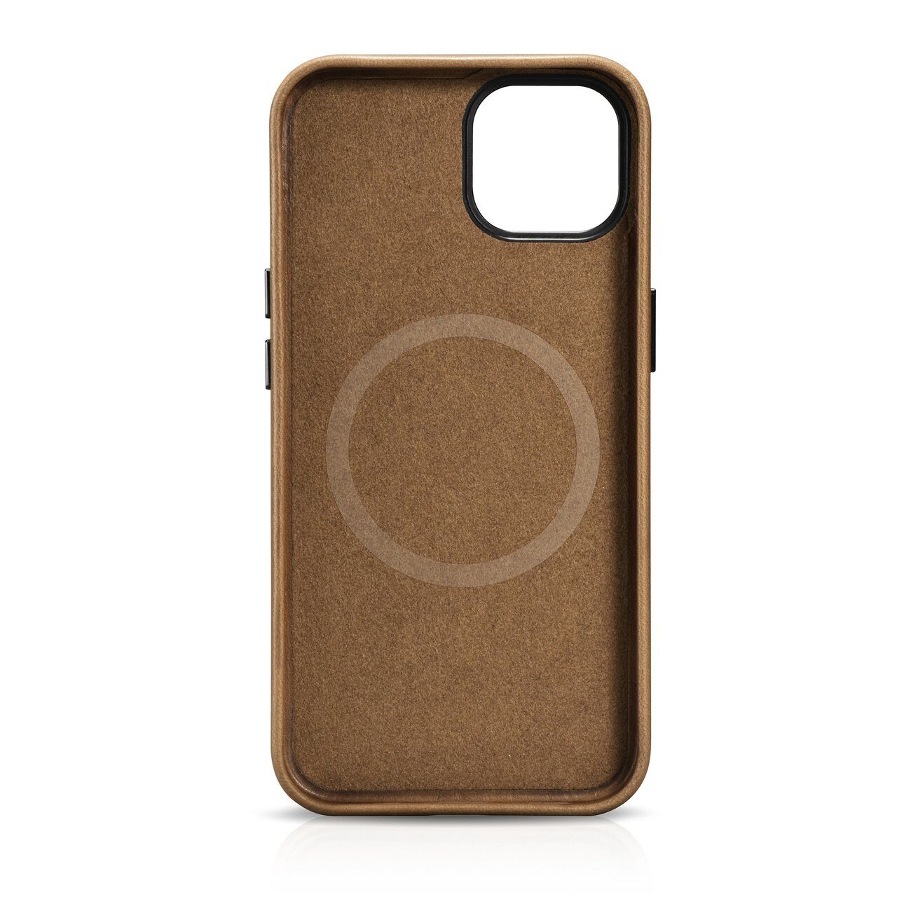 iCarer Oil Wax Premium Leather Case iPhone 14 Plus Magnetic Leather Case with MagSafe Brown (WMI14220703-TN) - imagine 2