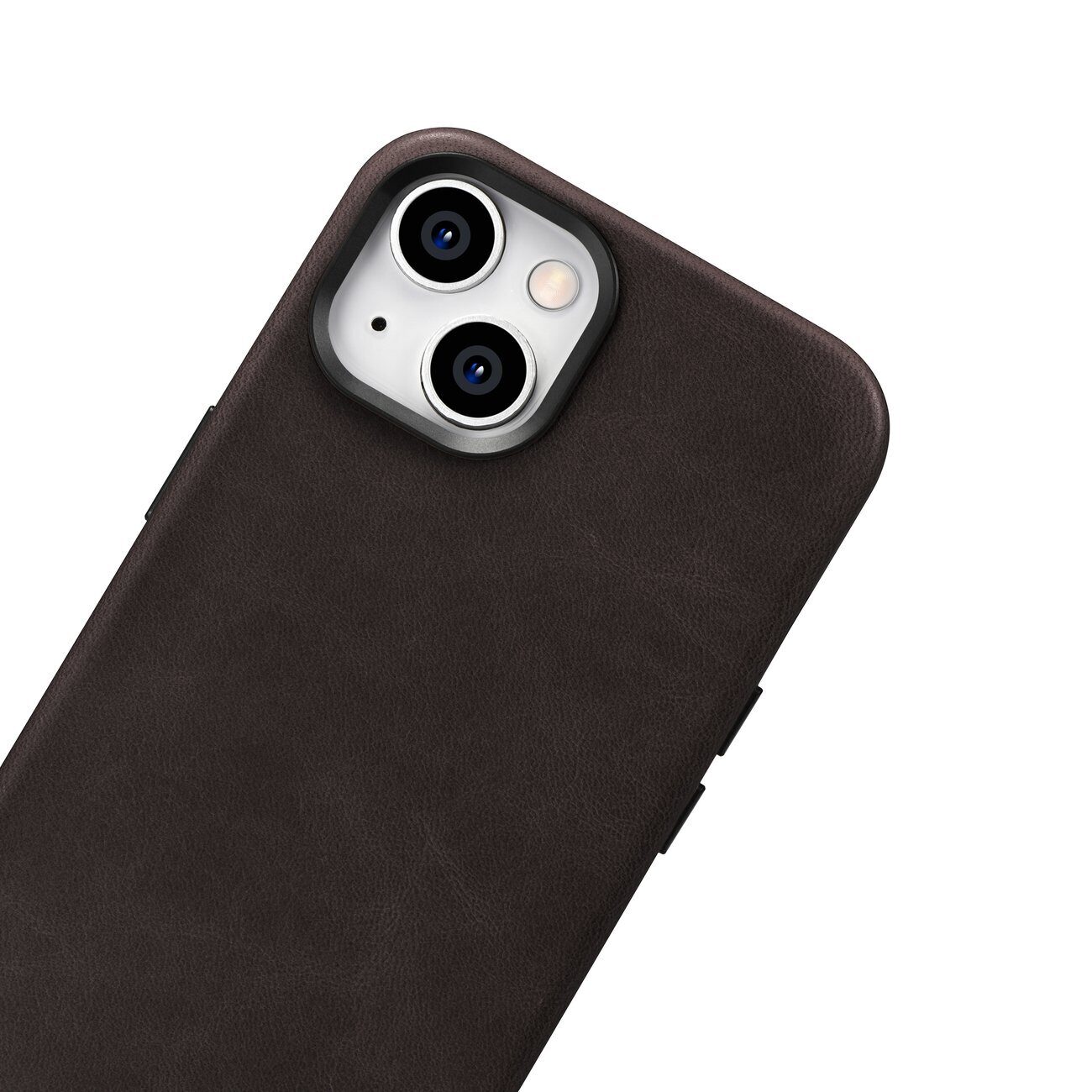 iCarer Oil Wax Premium Leather Case iPhone 14 Plus Magnetic Leather Case with MagSafe Brown (WMI14220703-BN) - imagine 8