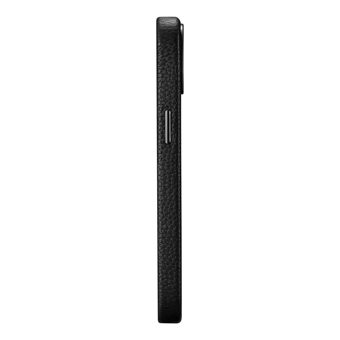 iCarer Litchi Premium Leather Case iPhone 14 Plus Magnetic Leather Case with MagSafe Black (WMI14220711-BK) - imagine 7