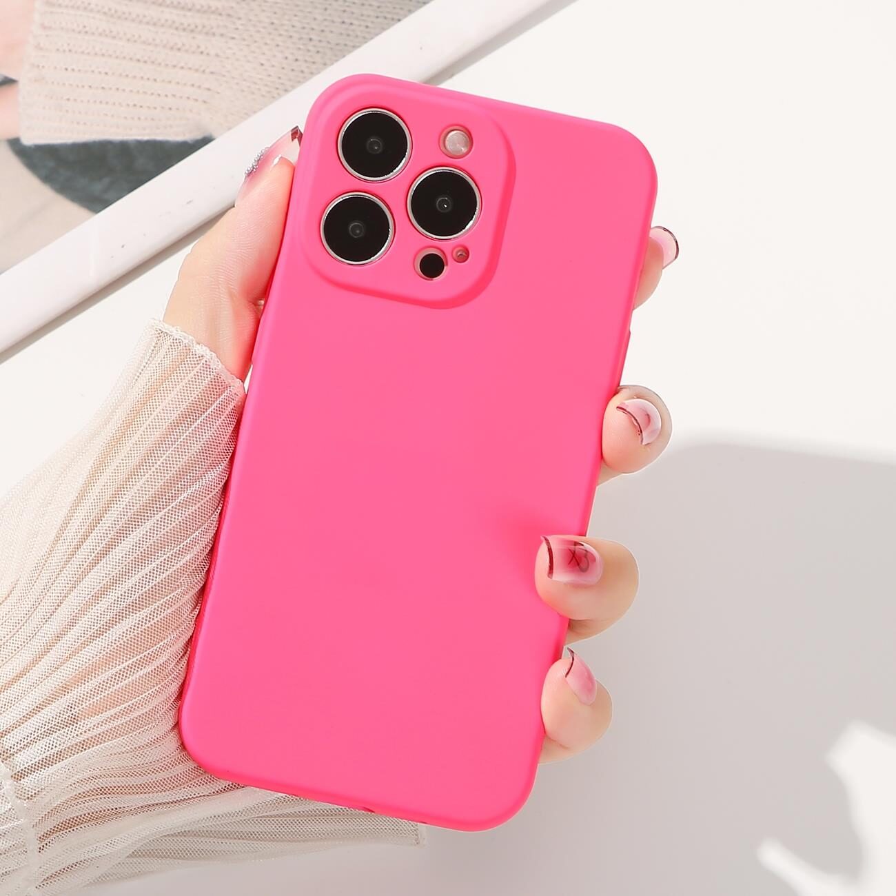 Silicone case iPhone 14 Plus silicone case pink - imagine 9