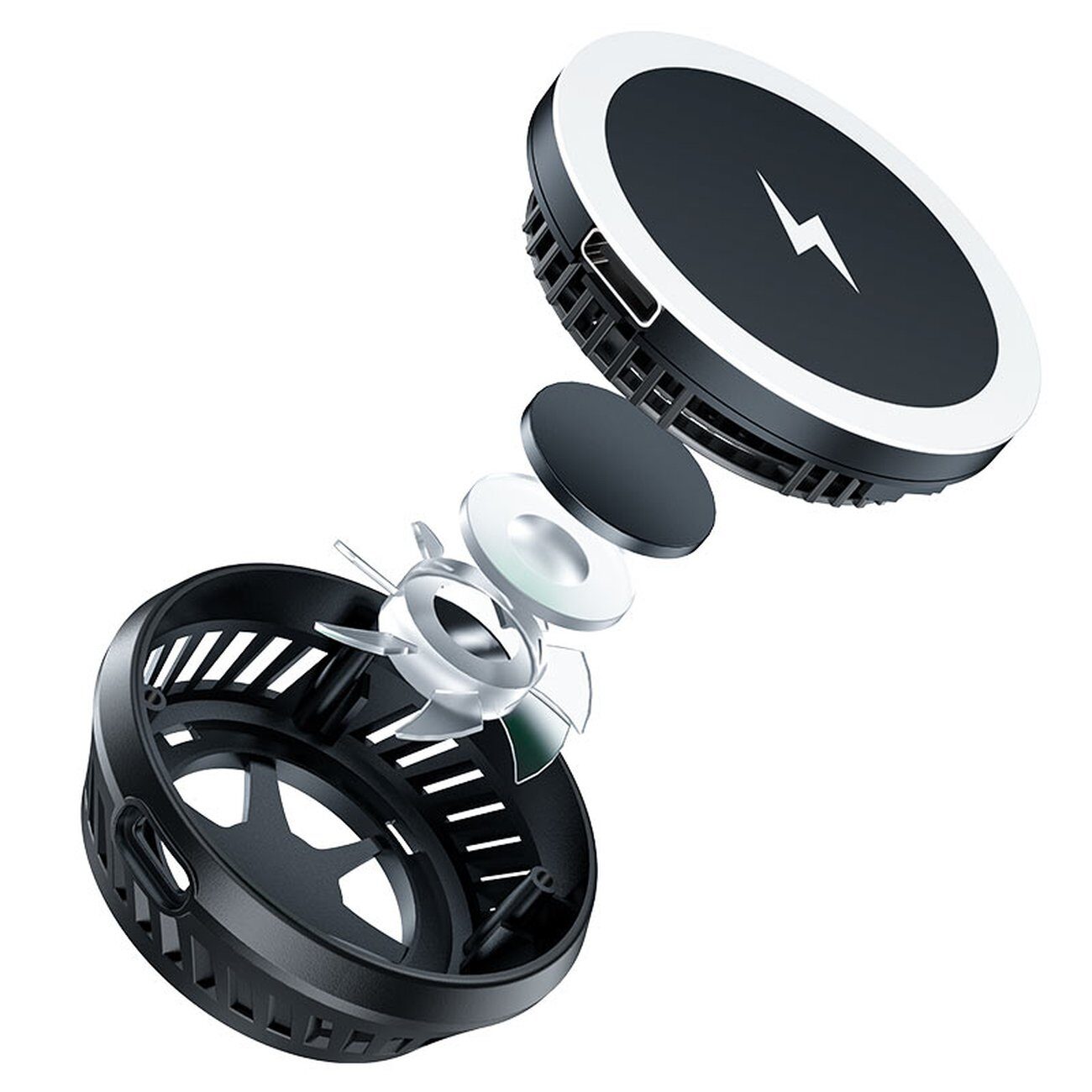 Acefast wireless induction charger with dark gray (E2) cooling system - imagine 3