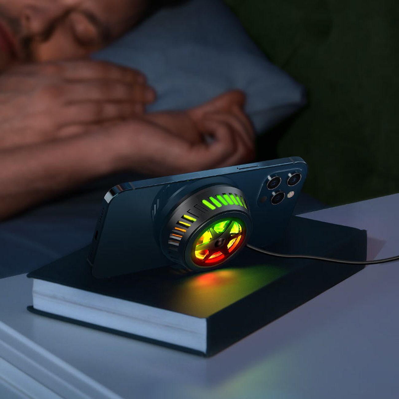 Acefast wireless induction charger with dark gray (E2) cooling system - imagine 4