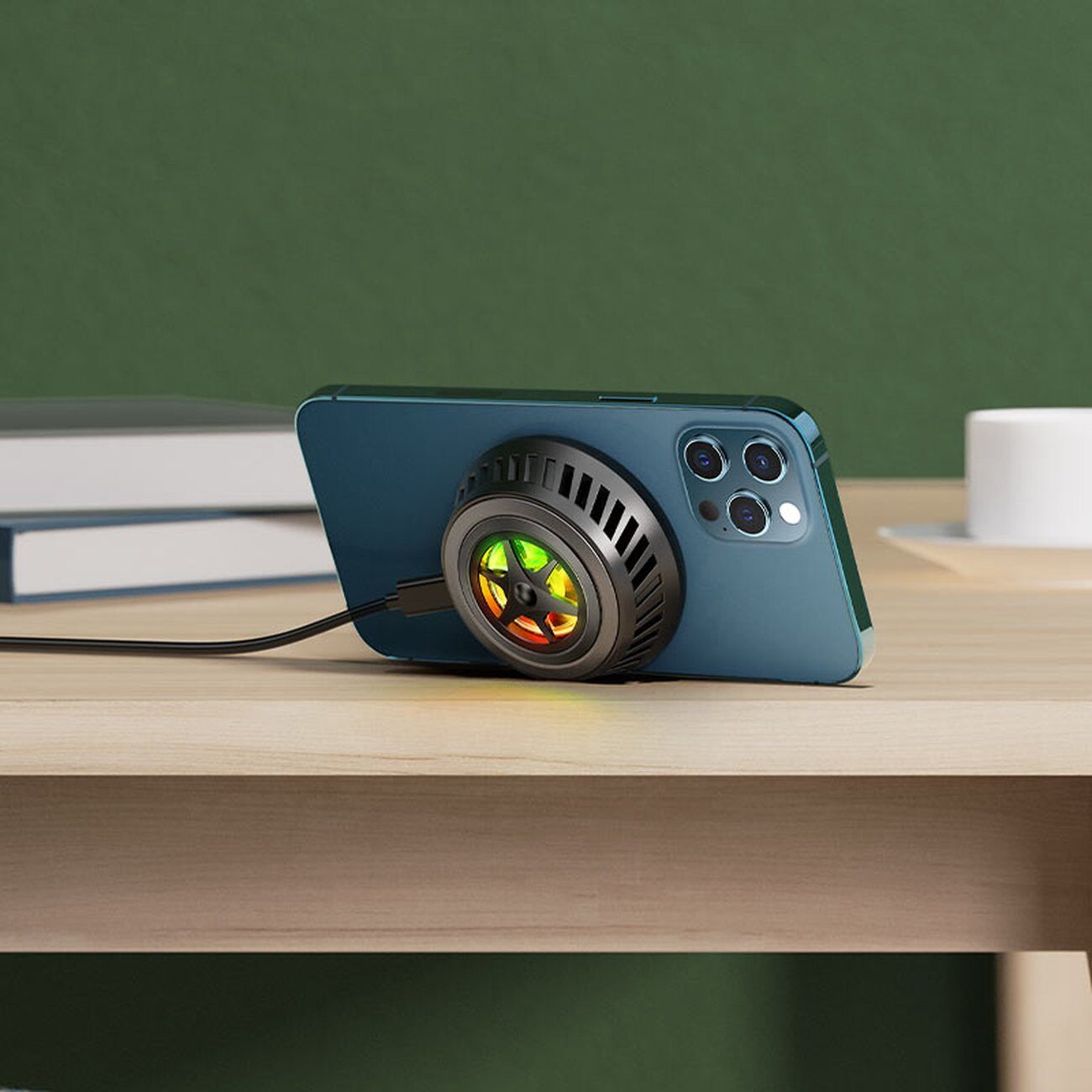 Acefast wireless induction charger with dark gray (E2) cooling system - imagine 8