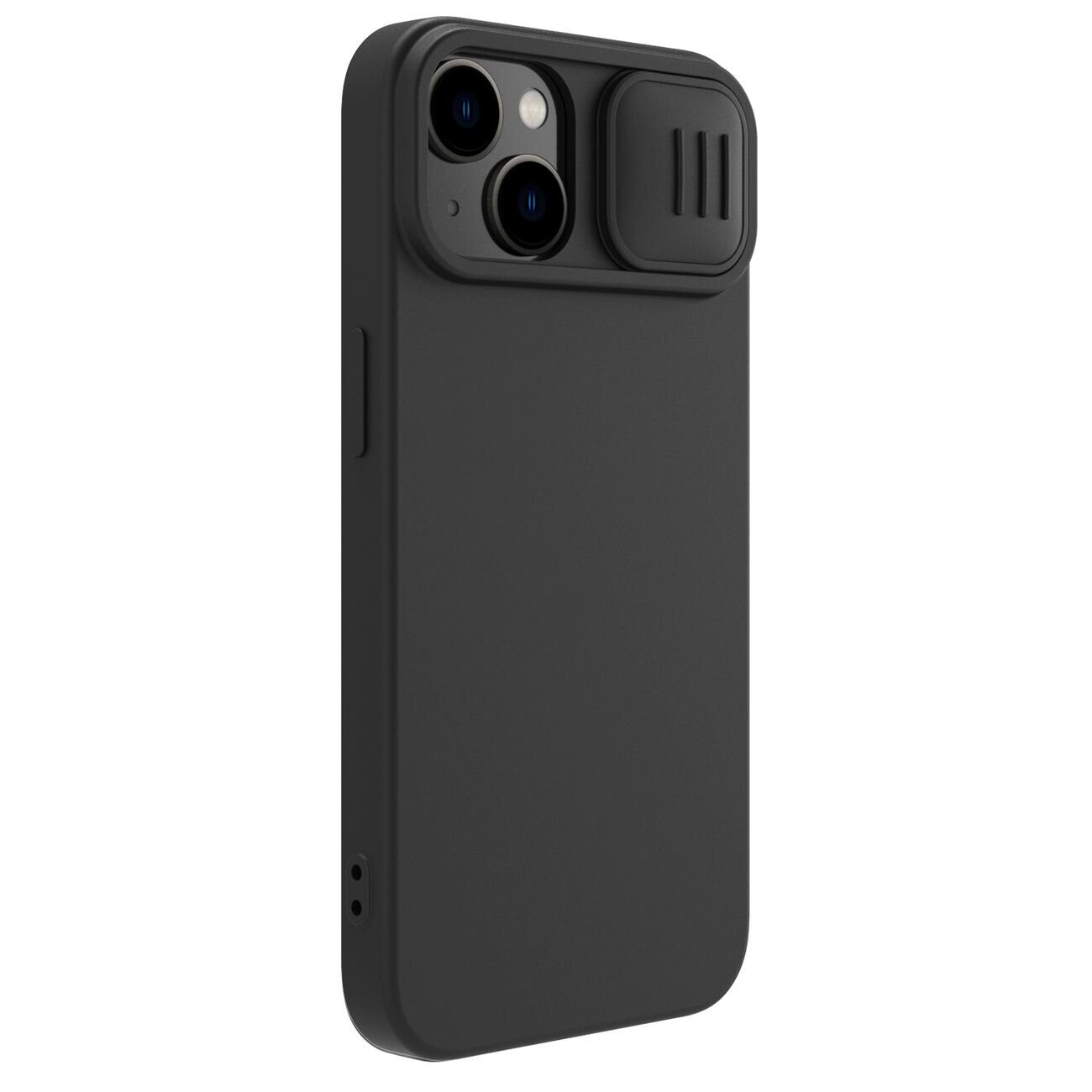 Nillkin CamShield Magnetic Silicone Case iPhone 14 Plus Magnetic MagSafe Cover with Camera Protector Black - imagine 3