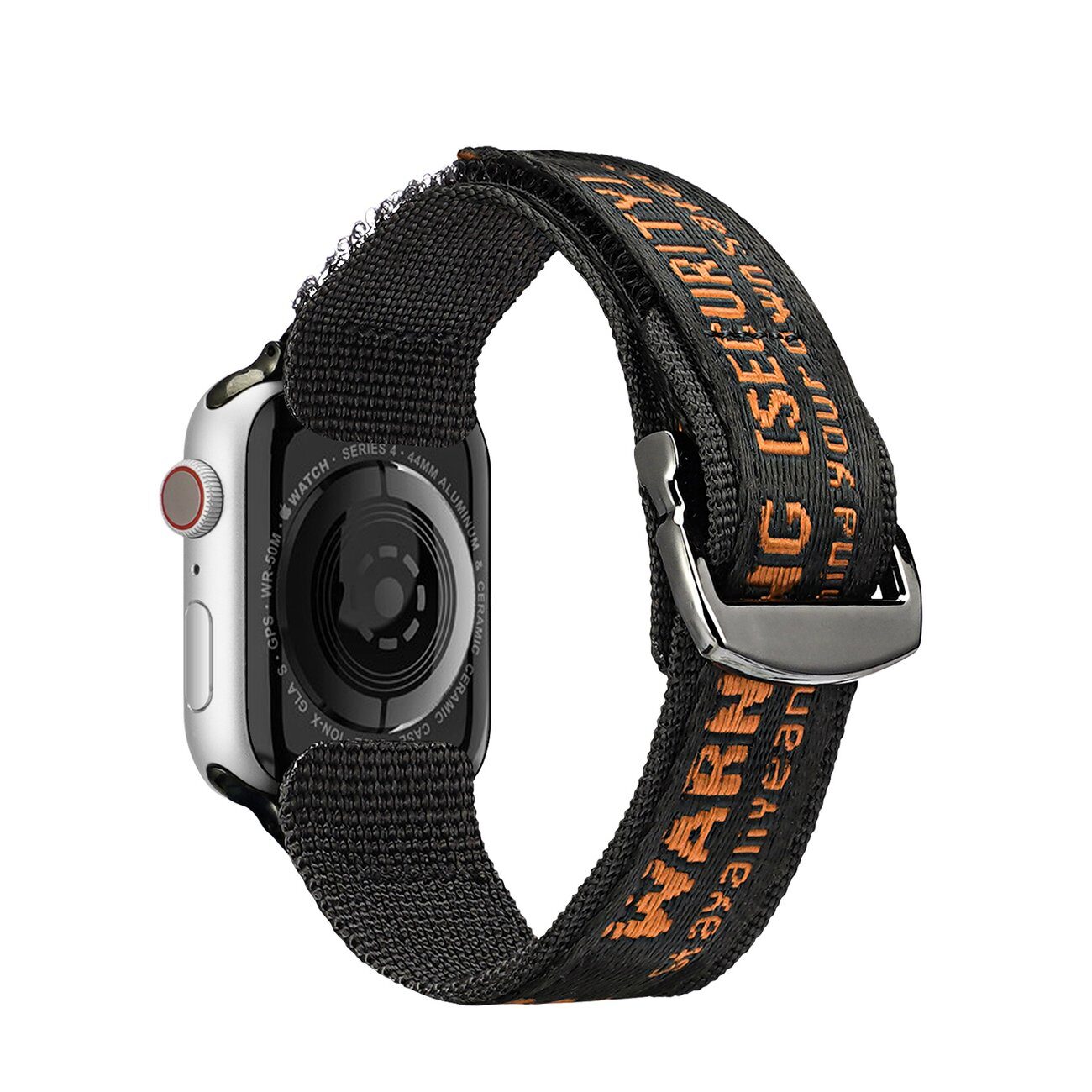 Dux Ducis Strap (Outdoor Version) Apple Watch Ultra Strap, SE, 9, 8, 7, 6, 5, 4, 3, 2, 1 (49, 45, 44, 42 mm) Nylon Band Bracelet Black and Orange - imagine 2