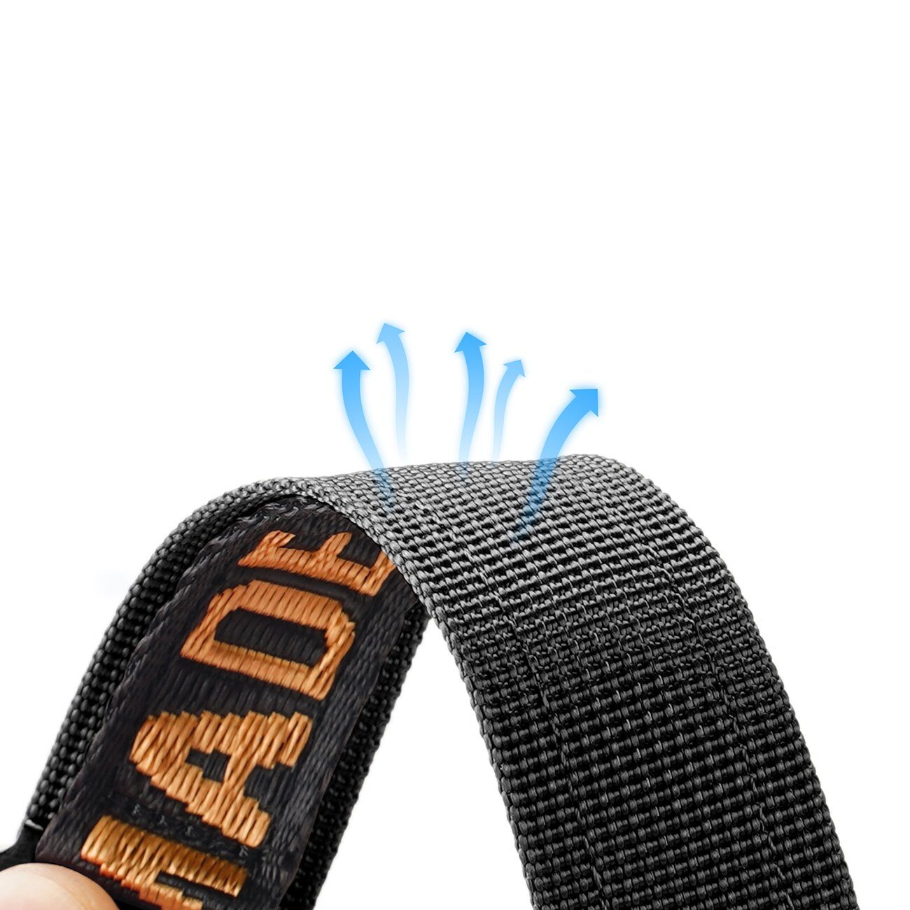 Dux Ducis Strap (Outdoor Version) Apple Watch Ultra Strap, SE, 9, 8, 7, 6, 5, 4, 3, 2, 1 (49, 45, 44, 42 mm) Nylon Band Bracelet Black and Orange - imagine 4
