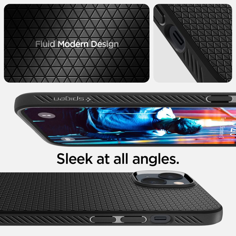 Spigen Liquid Air iPhone 14 Case - Matte Black - imagine 8