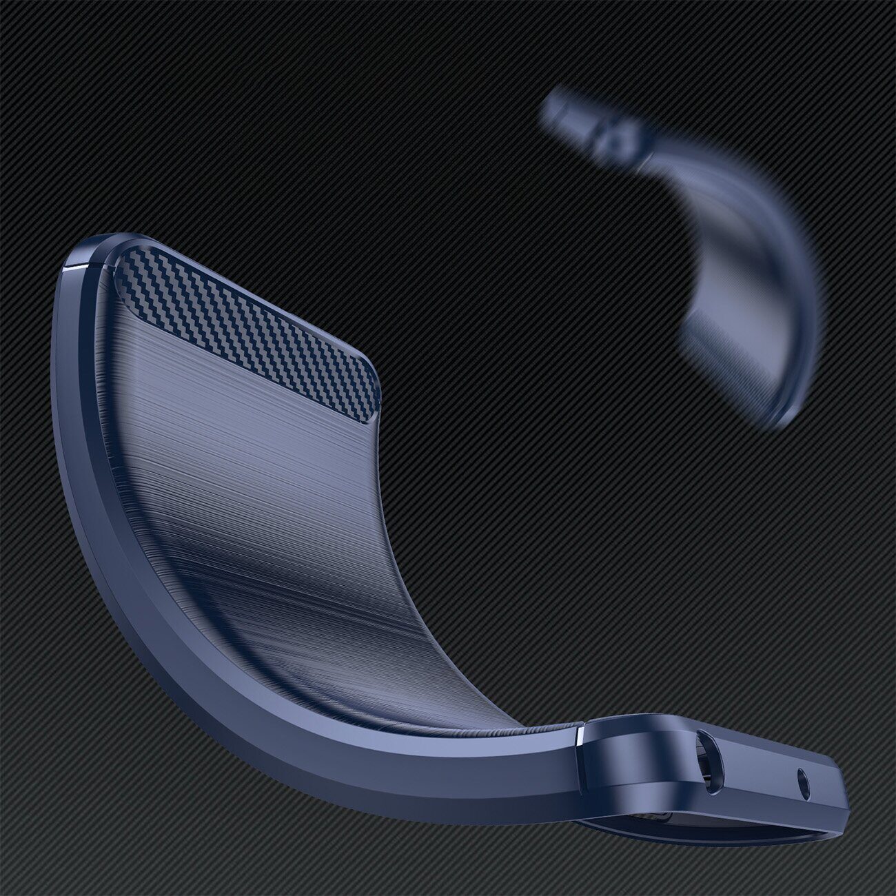 Carbon Case case for Realme C31 flexible silicone carbon cover black - imagine 4