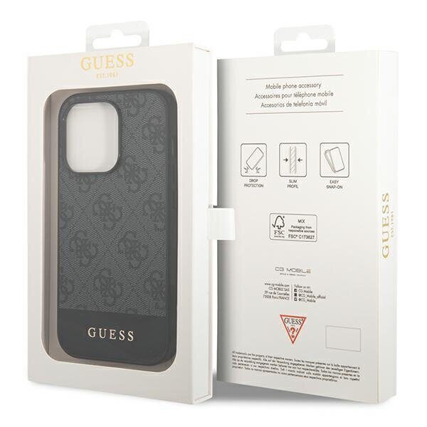Guess GUHCP14XG4GLGR iPhone 14 Pro Max 6.7" grey/grey hard case 4G Stripe Collection - imagine 8