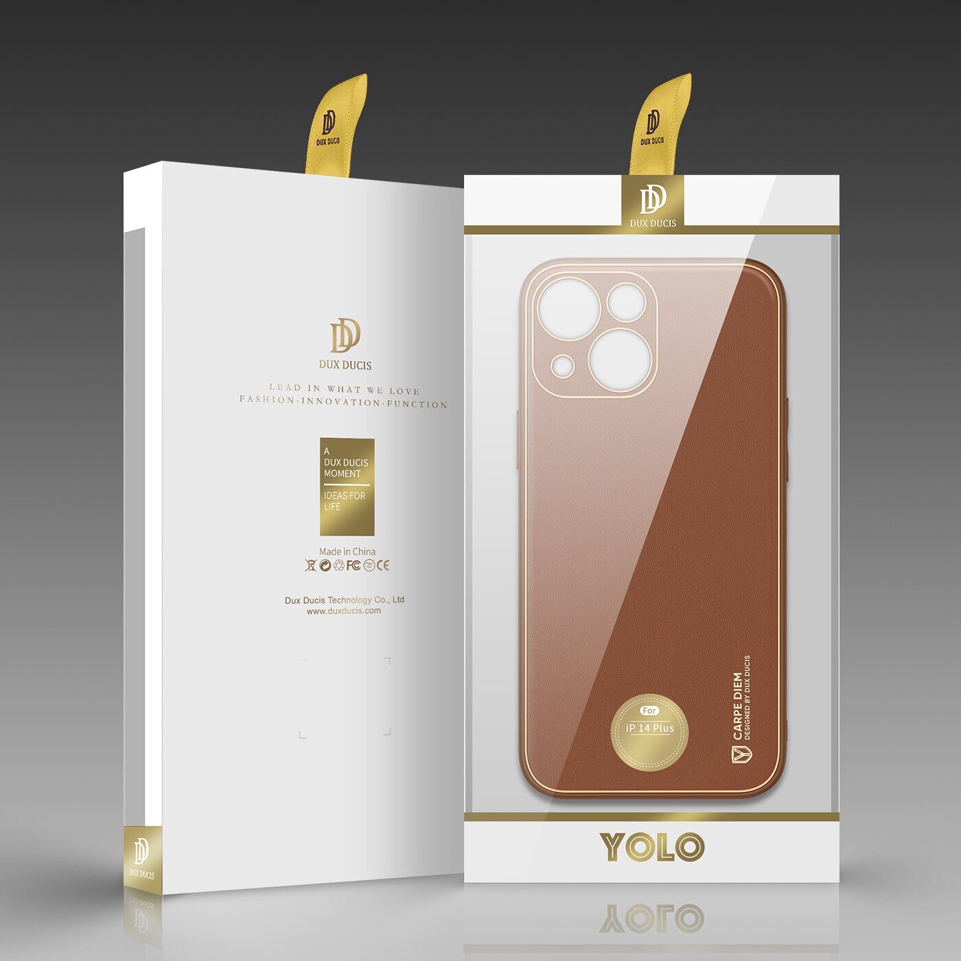 Dux Ducis Yolo Apple iPhone 14 Plus Brown - imagine 5