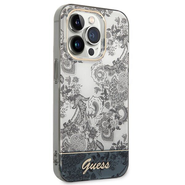 Guess GUHCP14LHGPLHG iPhone 14 Pro 6.1" grey/grey hardcase Porcelain Collection - imagine 4