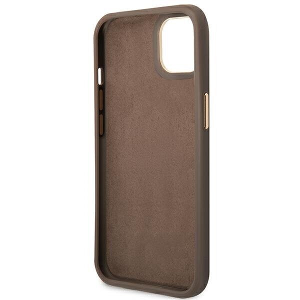 Guess GUHCP14MHG4SHW iPhone 14 Plus 6.7 "brown / brown hard case 4G Vintage Gold Logo - imagine 7