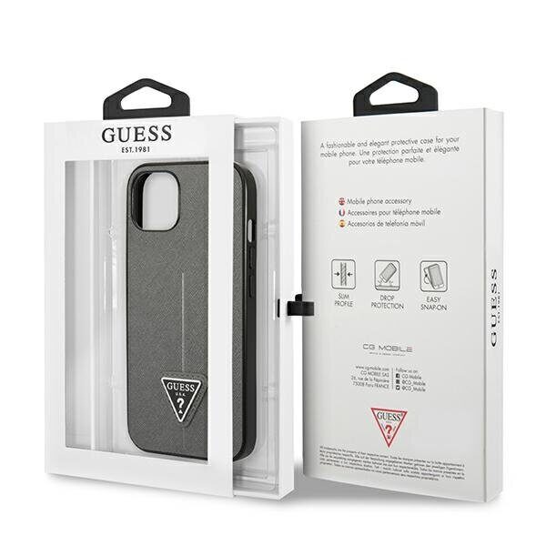 Guess GUHCP14SPSATLG iPhone 14 6.1 "silver / silver hardcase SaffianoTriangle Logo - imagine 8