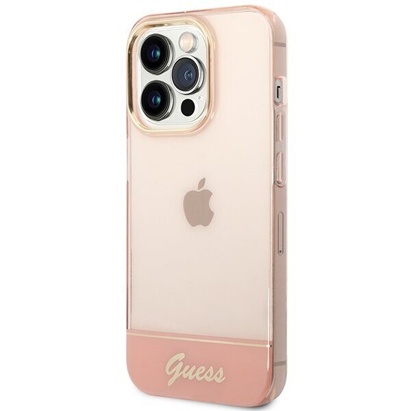 Guess Translucent iPhone 14 Pro Max 6.7" Case - Pink - imagine 2