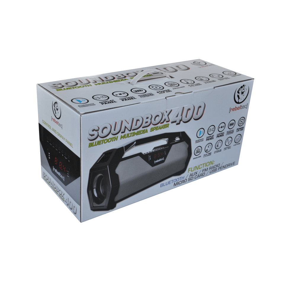 Rebeltec Bluetooth speaker SoundBox 400 BT / FM / USB gray - imagine 4
