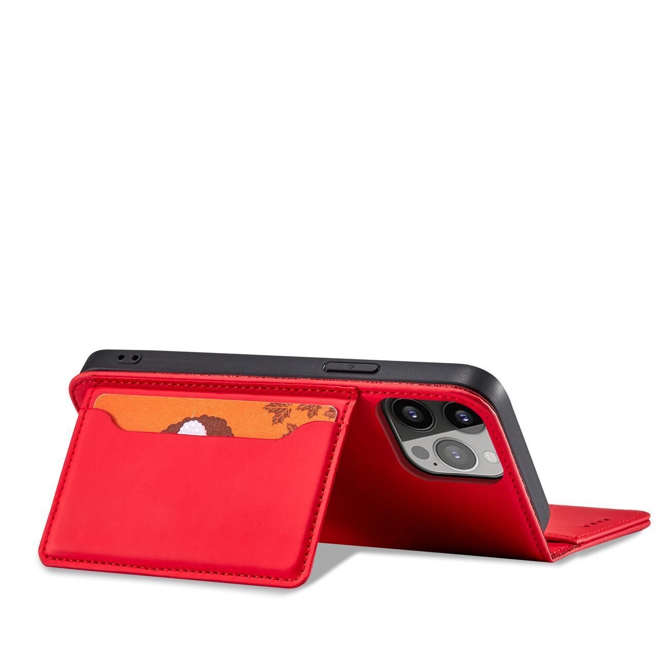 Magnet Card Case case for Samsung Galaxy S23+ flip cover wallet stand red - imagine 4
