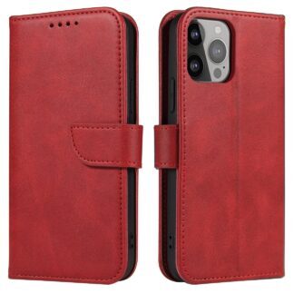 Magnet Case for Samsung Galaxy S23 Ultra flip cover wallet stand red