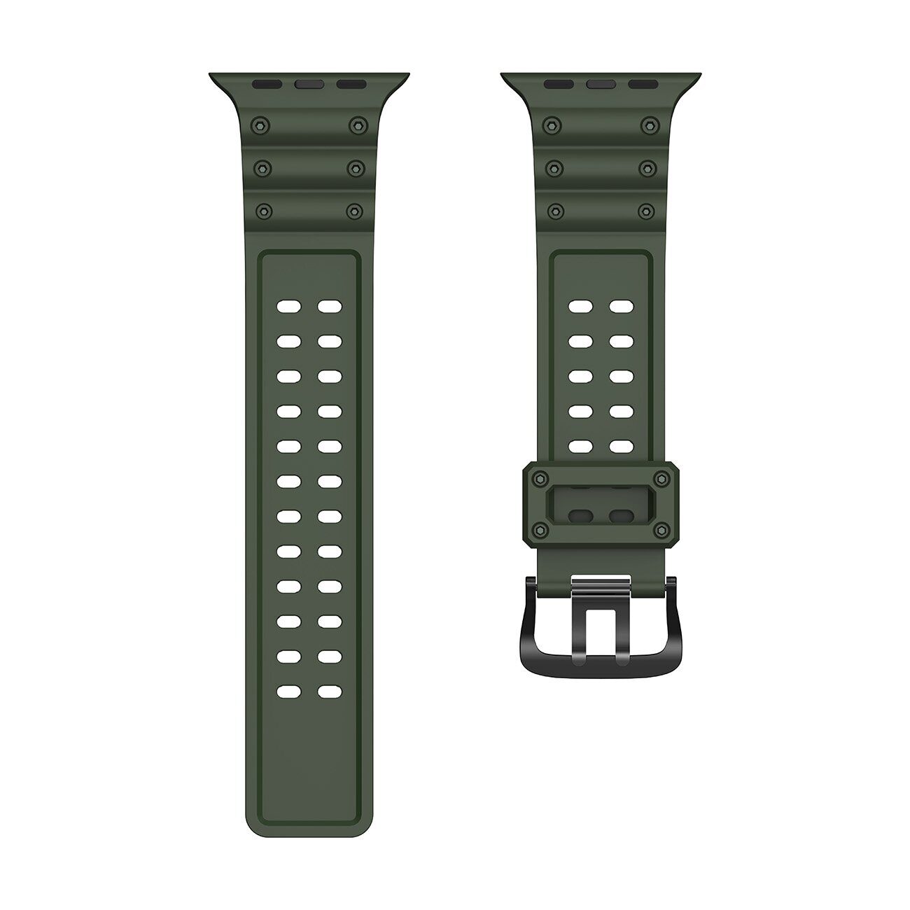Strap Triple Protection for Apple Watch 38 / 40 / 41 mm band bracelet - green - imagine 3
