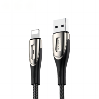 Joyroom Sharp Series S-M411 USB-A / Lightning 3A Cable 1.2m with Charging Indicator - Black