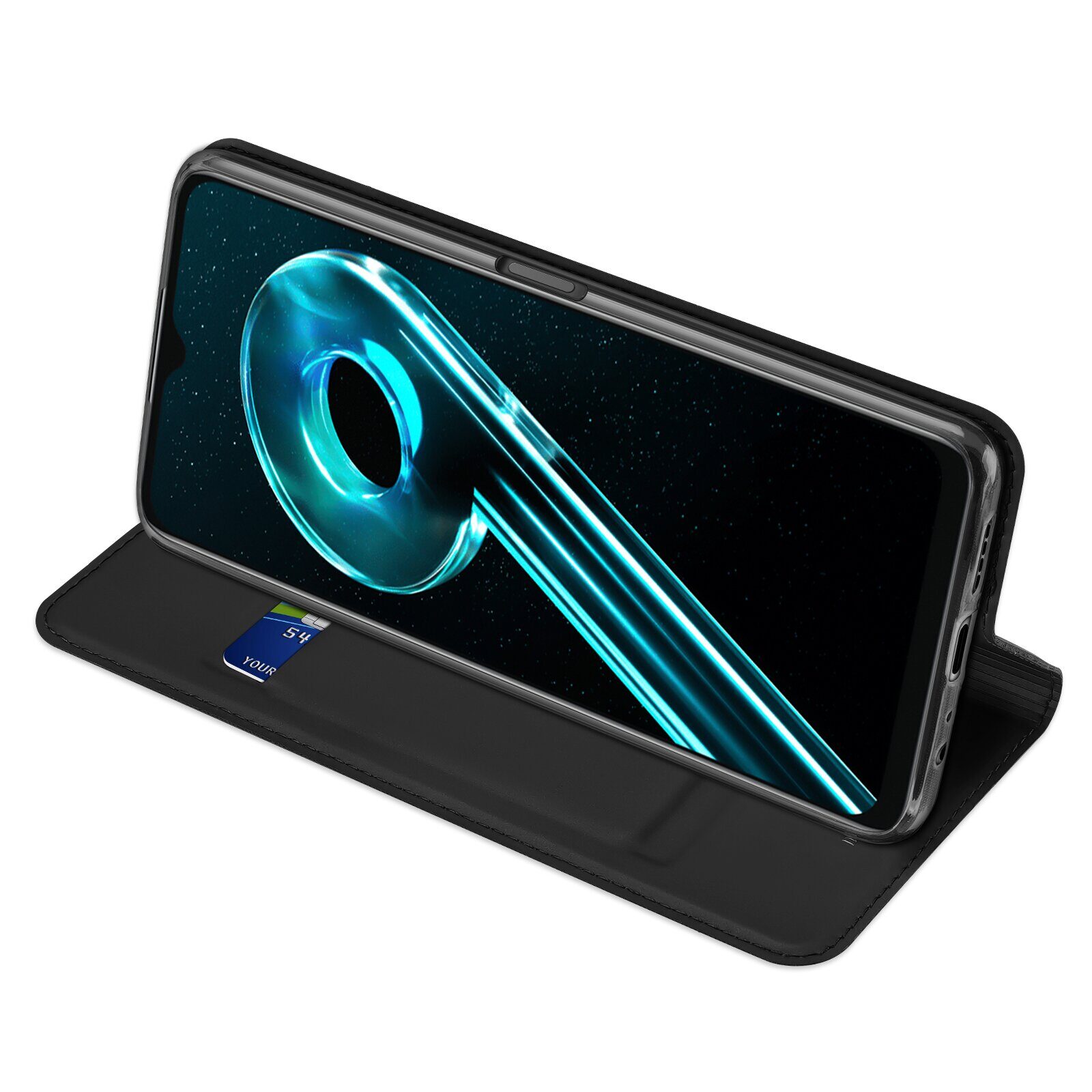 Dux Ducis Skin Pro Case For Realme 10 5G / Realme 9i 5G Cover Flip Card Wallet Stand Black - imagine 6