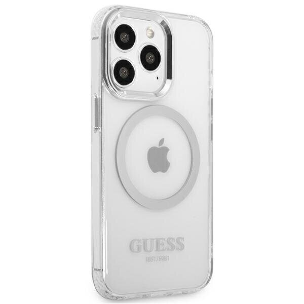 Guess Metal Outline MagSafe case for iPhone 13 Pro / iPhone 13 - silver - imagine 4