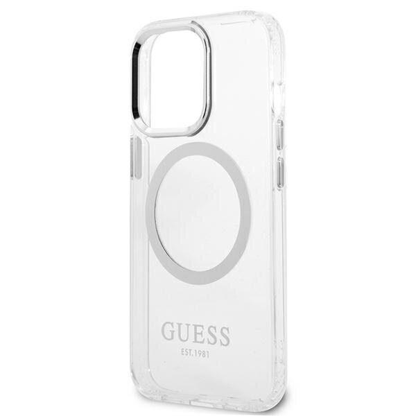 Guess Metal Outline MagSafe case for iPhone 13 Pro / iPhone 13 - silver - imagine 6