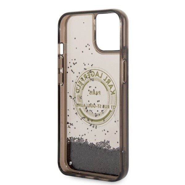 Karl Lagerfeld Liquid Glitter RSG case for iPhone 14 Plus - black - imagine 7