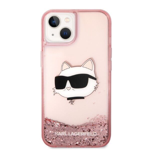Karl Lagerfeld Glitter Choupette Head case for iPhone 14 Plus - pink - imagine 3