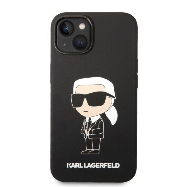 Karl Lagerfeld Silicone Ikonik case for iPhone 14 Plus - black - imagine 3