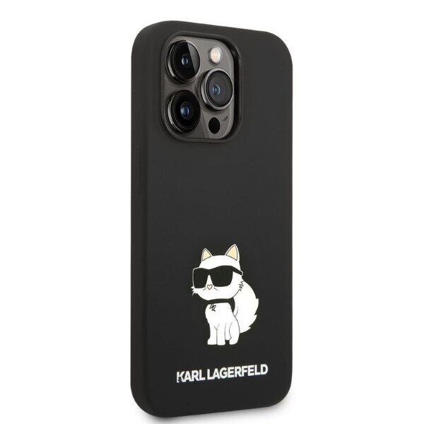 Karl Lagerfeld Silicone Choupette case for iPhone 14 Pro Max - black - imagine 4