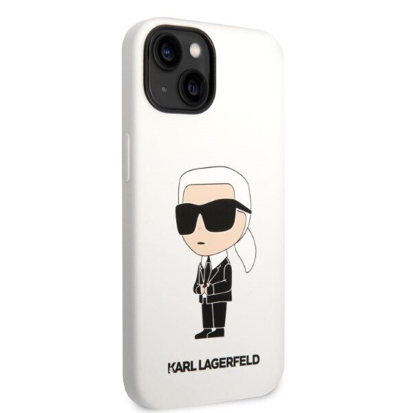 Karl Lagerfeld KLHCP14MSNIKBCH iPhone 14 Plus 6.7" hardcase white/white Silicone Ikonik - imagine 4