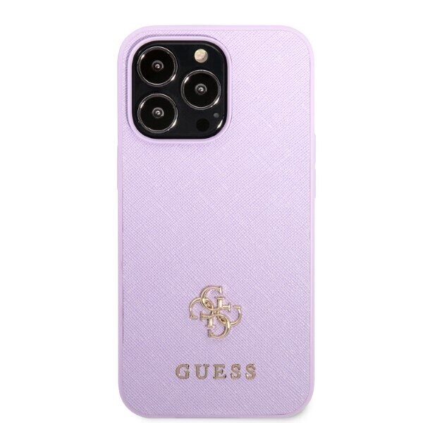 Guess GUHCP13XPS4MU iPhone 13 Pro Max 6.7" purple/purple hardcase Saffiano 4G Small Metal Logo - imagine 3