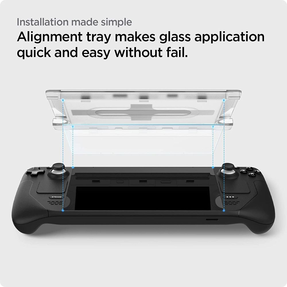 Spigen Glas.tR EZ Fit Tempered Glass for Steam Deck - imagine 2
