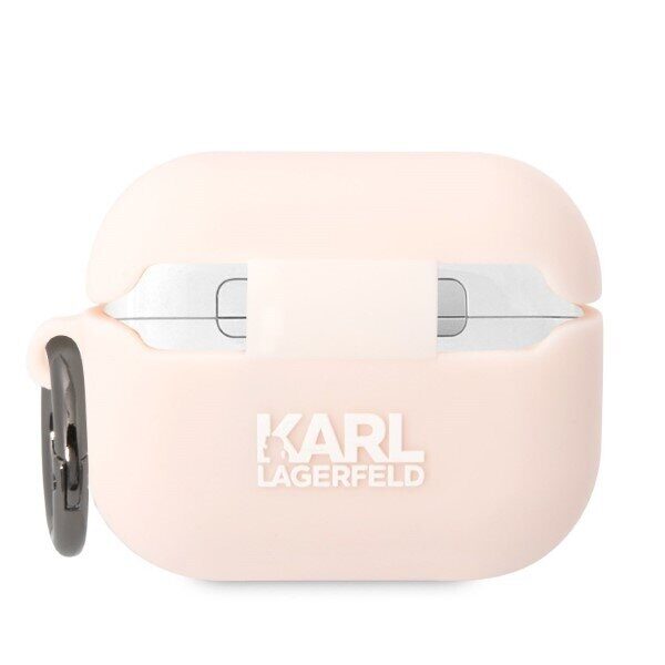 Karl Lagerfeld KLAPRUNIKP AirPods Pro cover pink/pink Silicone Karl Head 3D - imagine 2