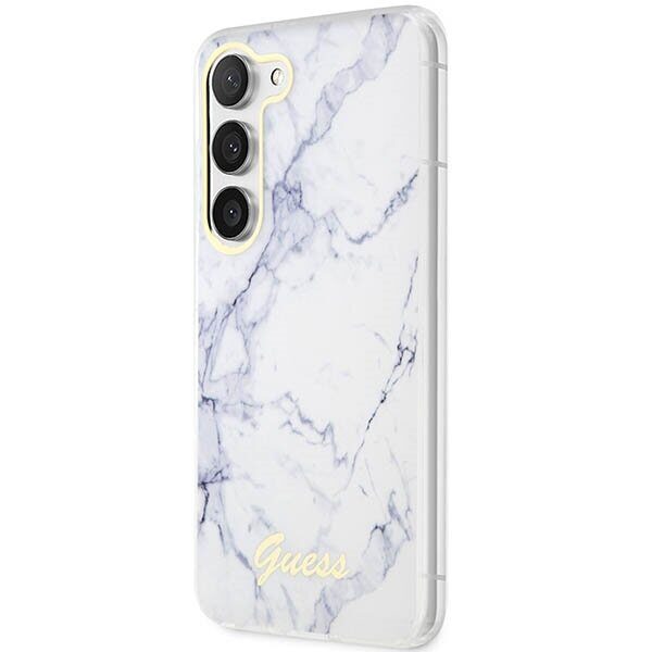 Guess GUHCS23SPCUMAH S23 S911 white/white hardcase Marble - imagine 2