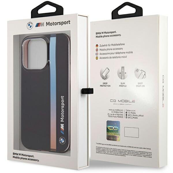 Case BMW BMHCP14L22HVGV iPhone 14 Pro 6.1" black/black IML Tricolor Stripe - imagine 8