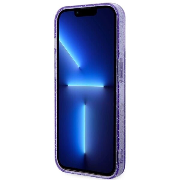 Guess GUHMP14XHCMCGU iPhone 14 Pro Max 6.7" purple/purple hardcase Glitter Gold MagSafe - imagine 5
