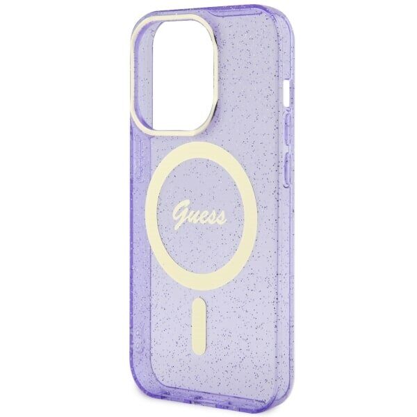 Guess GUHMP14XHCMCGU iPhone 14 Pro Max 6.7" purple/purple hardcase Glitter Gold MagSafe - imagine 6