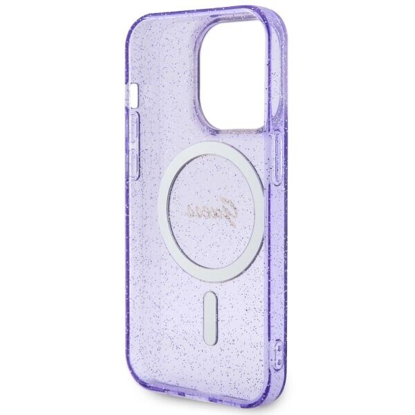 Guess GUHMP14XHCMCGU iPhone 14 Pro Max 6.7" purple/purple hardcase Glitter Gold MagSafe - imagine 7