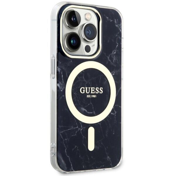 Guess GUHMP14XPCUMAK iPhone 14 Pro Max 6.7" black/black hardcase Marble MagSafe - imagine 4