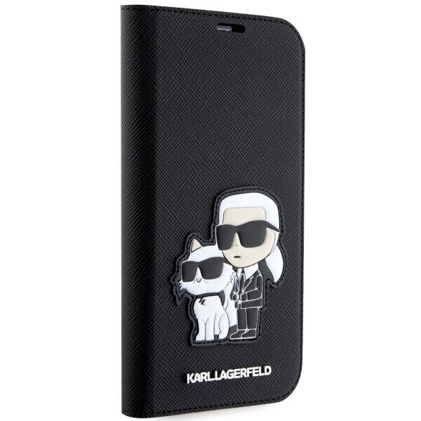 Karl Lagerfeld KLBKP14LSANKCPK iPhone 14 Pro 6.1" bookcase black/black Saffiano Karl & Choupette - imagine 5