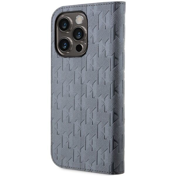 Karl Lagerfeld KLBKP14XSAKLHPG iPhone 14 Pro Max 6.7" bookcase silver/silver Saffiano Monogram - imagine 2