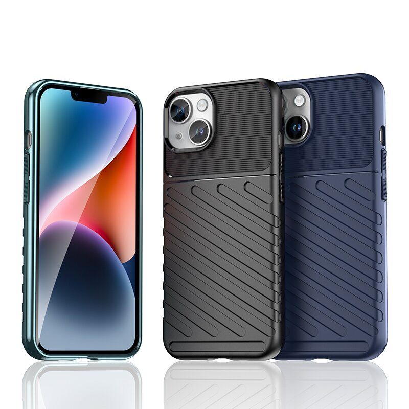Armored iPhone 15 Plus Thunder Case - black - imagine 6