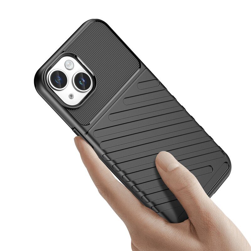 Armored iPhone 15 Plus Thunder Case - black - imagine 3