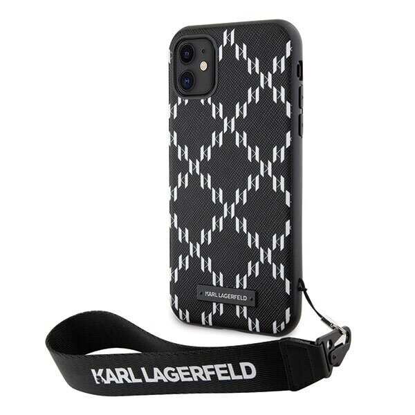 Karl Lagerfeld KLHCN61SAKLMBSK iPhone 11 / Xr 6.1" black/black hardcase Monogram Losange Saffiano - imagine 2