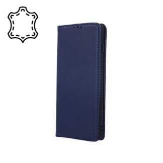 Genuine Leather Smart Pro for iPhone 17 Air 6,6" navy blue