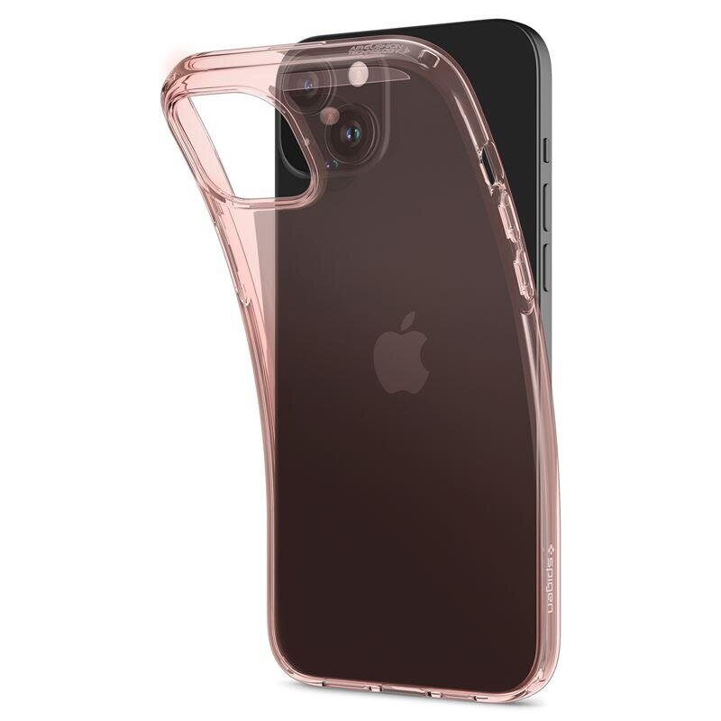 Spigen Crystal Flex iPhone 15 Plus Case - Pink/Transparent - imagine 9