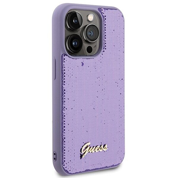 Guess Sequin Script Metal case for iPhone 15 Pro - purple - imagine 4