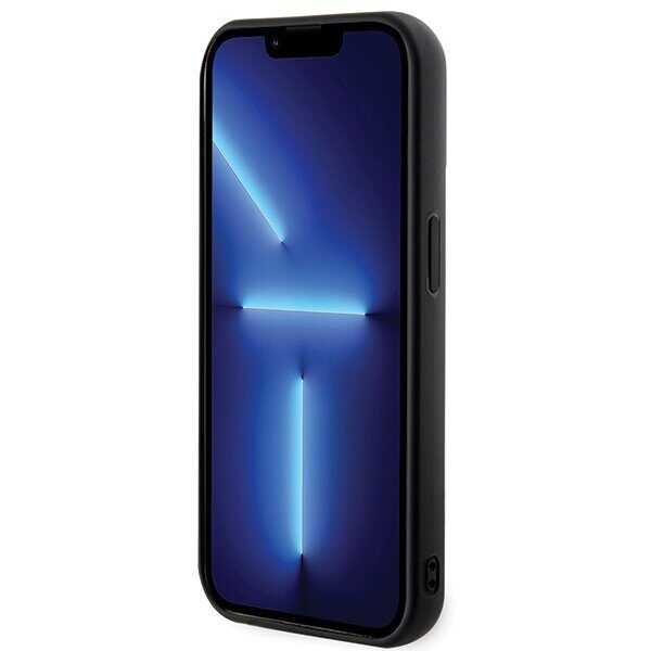 Karl Lagerfeld 3D Rubber Glitter Logo iPhone 15 Pro Case - Black - imagine 5
