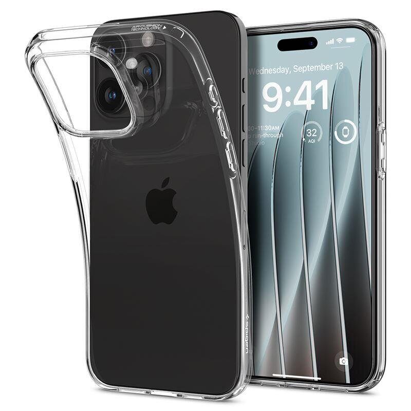 Spigen Crystal Flex Case for iPhone 15 Pro Max - Clear - imagine 3